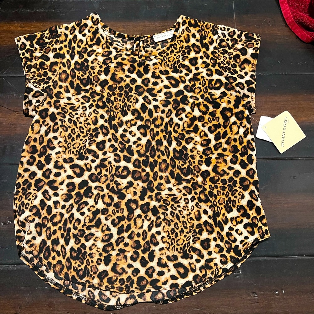 Cheetah print dress shirt